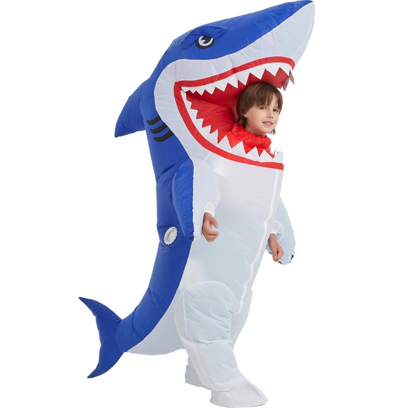 One Casa Blow Up Party Costume Inflatable Costumes for Kids  Full Body Shark Costume Halloween Costumes for Boys Girls (4-5YRS) - Image 4